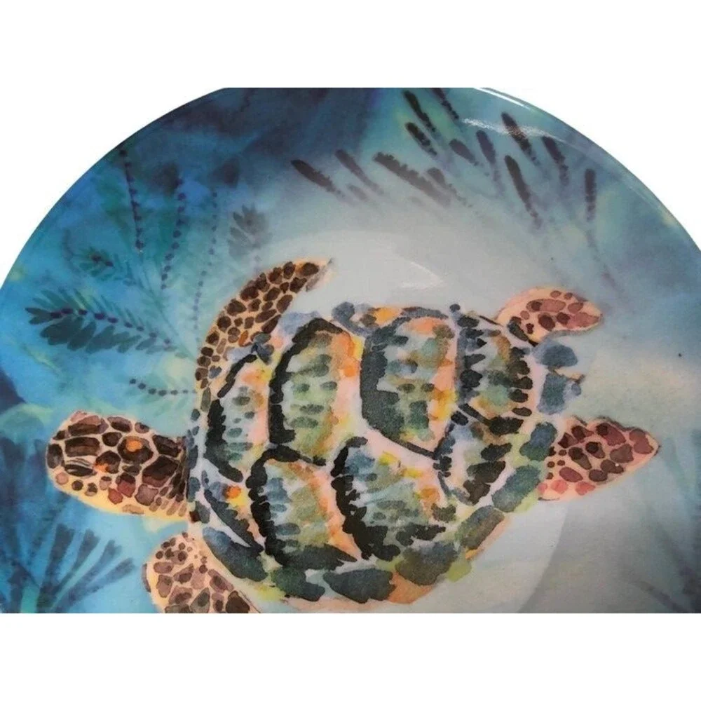 Sea Turtle Melamine Dinner Plates Dishes 11